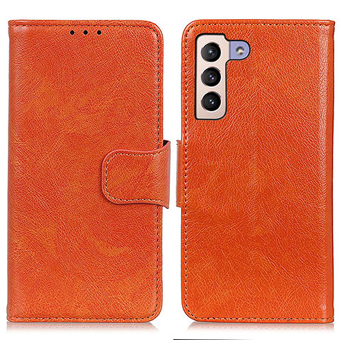 Handytasche Stand Schutzhülle Flip Leder Hülle N05P für Samsung Galaxy S22 Plus 5G Orange