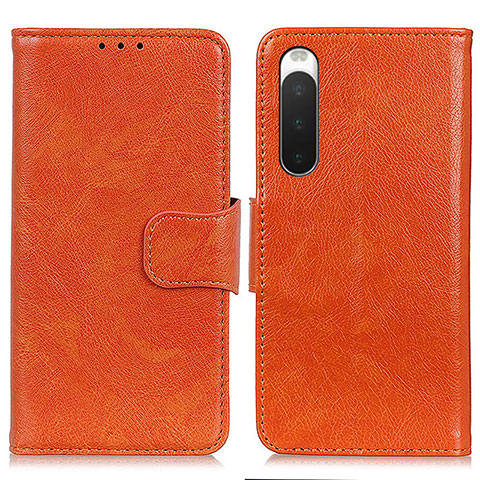 Handytasche Stand Schutzhülle Flip Leder Hülle N05P für Sony Xperia 10 IV Orange