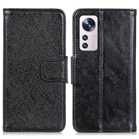 Handytasche Stand Schutzhülle Flip Leder Hülle N05P für Xiaomi Mi 12 Pro 5G Schwarz