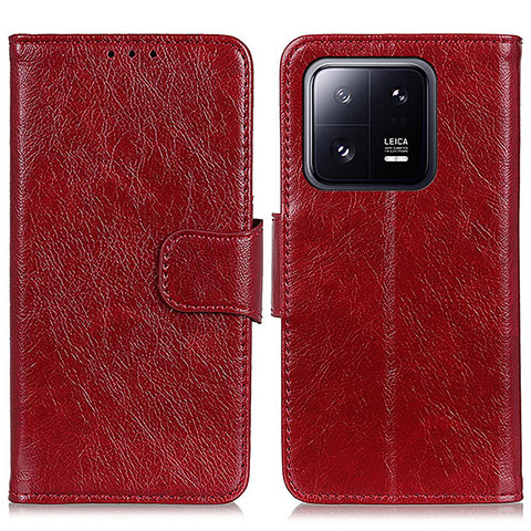 Handytasche Stand Schutzhülle Flip Leder Hülle N05P für Xiaomi Mi 13 Pro 5G Rot