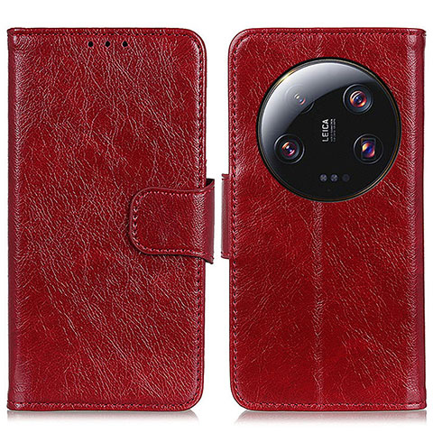 Handytasche Stand Schutzhülle Flip Leder Hülle N05P für Xiaomi Mi 13 Ultra 5G Rot