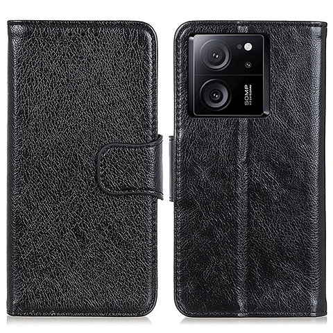 Handytasche Stand Schutzhülle Flip Leder Hülle N05P für Xiaomi Mi 13T 5G Schwarz