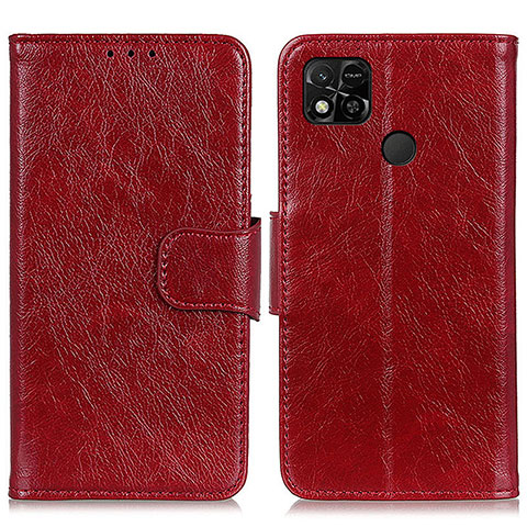 Handytasche Stand Schutzhülle Flip Leder Hülle N05P für Xiaomi POCO C3 Rot