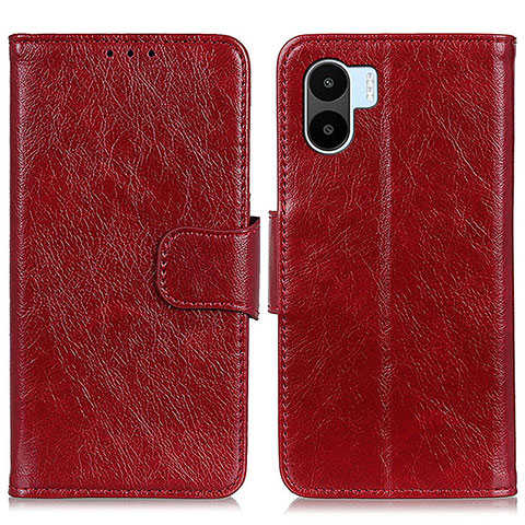 Handytasche Stand Schutzhülle Flip Leder Hülle N05P für Xiaomi Poco C50 Rot