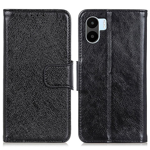 Handytasche Stand Schutzhülle Flip Leder Hülle N05P für Xiaomi Poco C50 Schwarz