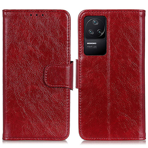 Handytasche Stand Schutzhülle Flip Leder Hülle N05P für Xiaomi Poco F4 5G Rot