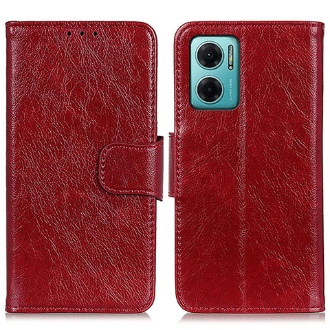 Handytasche Stand Schutzhülle Flip Leder Hülle N05P für Xiaomi Redmi 10 5G Rot