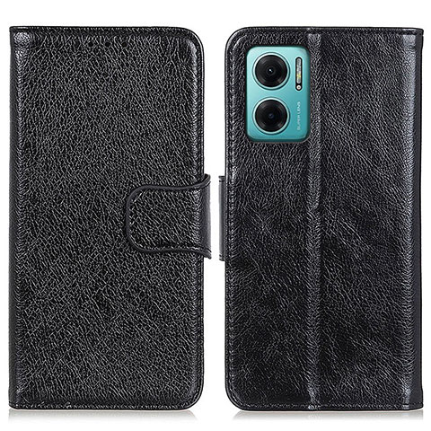 Handytasche Stand Schutzhülle Flip Leder Hülle N05P für Xiaomi Redmi 11 Prime 5G Schwarz