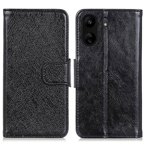 Handytasche Stand Schutzhülle Flip Leder Hülle N05P für Xiaomi Redmi 13C Schwarz