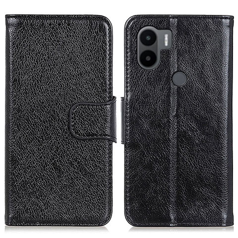 Handytasche Stand Schutzhülle Flip Leder Hülle N05P für Xiaomi Redmi A1 Plus Schwarz