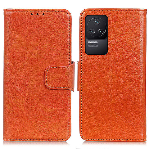 Handytasche Stand Schutzhülle Flip Leder Hülle N05P für Xiaomi Redmi K50 5G Orange