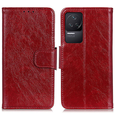 Handytasche Stand Schutzhülle Flip Leder Hülle N05P für Xiaomi Redmi K50 5G Rot