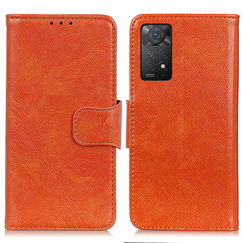 Handytasche Stand Schutzhülle Flip Leder Hülle N05P für Xiaomi Redmi Note 11 Pro 5G Orange