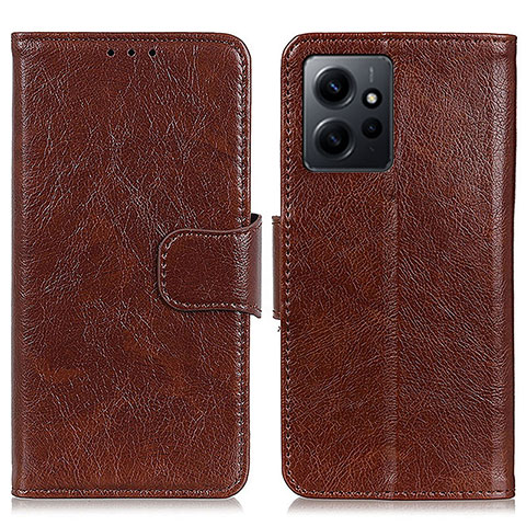 Handytasche Stand Schutzhülle Flip Leder Hülle N05P für Xiaomi Redmi Note 12 4G Braun