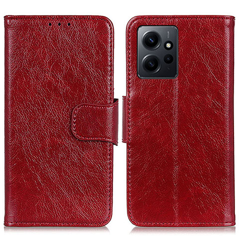 Handytasche Stand Schutzhülle Flip Leder Hülle N05P für Xiaomi Redmi Note 12 4G Rot