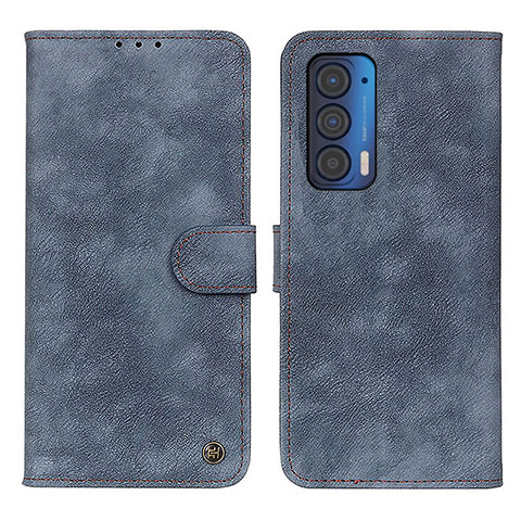 Handytasche Stand Schutzhülle Flip Leder Hülle N06P für Motorola Moto Edge (2021) 5G Blau