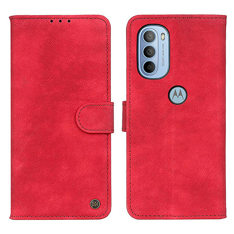 Handytasche Stand Schutzhülle Flip Leder Hülle N06P für Motorola Moto G31 Rot