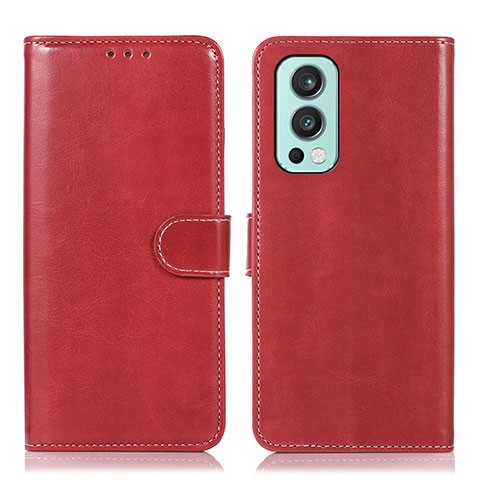 Handytasche Stand Schutzhülle Flip Leder Hülle N06P für OnePlus Nord 2 5G Rot