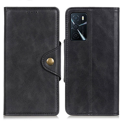 Handytasche Stand Schutzhülle Flip Leder Hülle N06P für Oppo A16 Schwarz