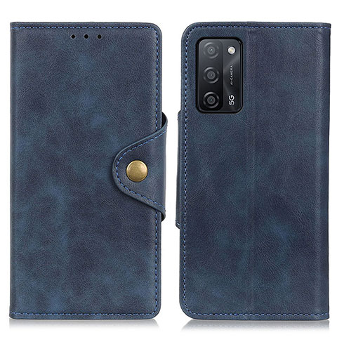 Handytasche Stand Schutzhülle Flip Leder Hülle N06P für Oppo A53s 5G Blau