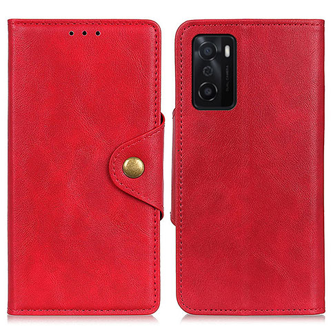 Handytasche Stand Schutzhülle Flip Leder Hülle N06P für Oppo A55S 5G Rot