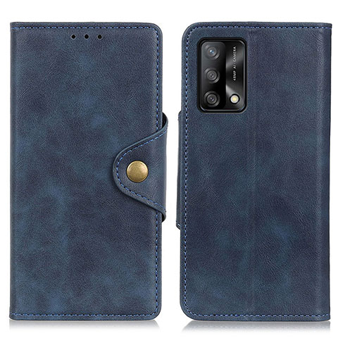 Handytasche Stand Schutzhülle Flip Leder Hülle N06P für Oppo A95 4G Blau