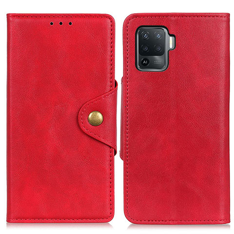 Handytasche Stand Schutzhülle Flip Leder Hülle N06P für Oppo Reno5 F Rot