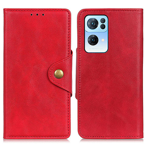 Handytasche Stand Schutzhülle Flip Leder Hülle N06P für Oppo Reno7 Pro 5G Rot