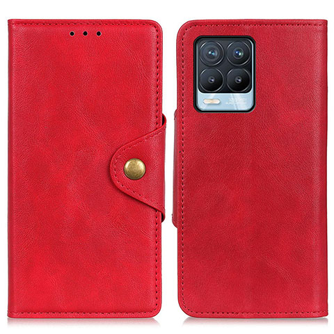 Handytasche Stand Schutzhülle Flip Leder Hülle N06P für Realme 8 4G Rot