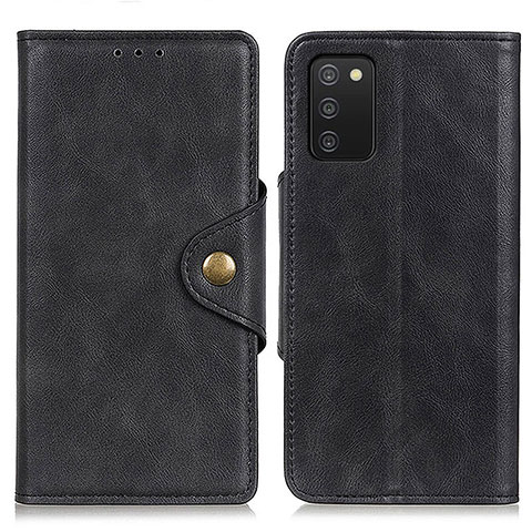 Handytasche Stand Schutzhülle Flip Leder Hülle N06P für Samsung Galaxy A02s Schwarz