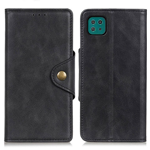 Handytasche Stand Schutzhülle Flip Leder Hülle N06P für Samsung Galaxy A22 5G Schwarz