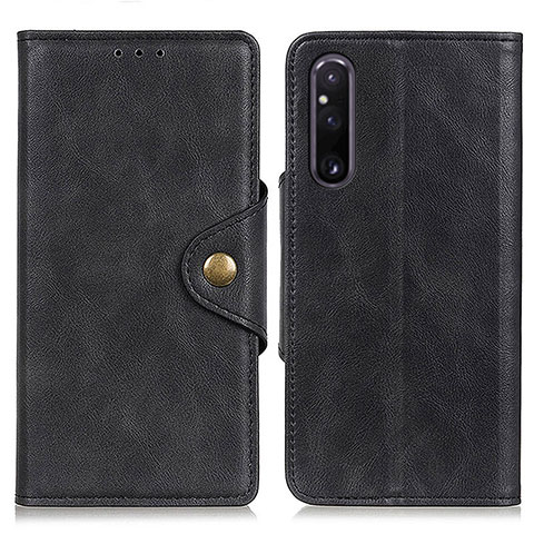 Handytasche Stand Schutzhülle Flip Leder Hülle N06P für Sony Xperia 1 V Schwarz