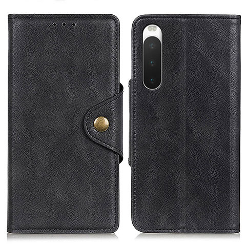 Handytasche Stand Schutzhülle Flip Leder Hülle N06P für Sony Xperia 10 IV Schwarz