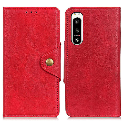 Handytasche Stand Schutzhülle Flip Leder Hülle N06P für Sony Xperia 5 IV Rot