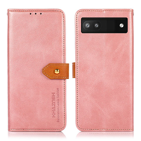 Handytasche Stand Schutzhülle Flip Leder Hülle N07P für Google Pixel 7a 5G Rosa