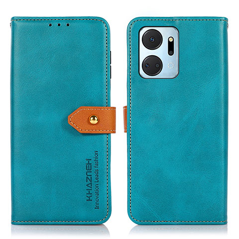 Handytasche Stand Schutzhülle Flip Leder Hülle N07P für Huawei Honor X7a Cyan