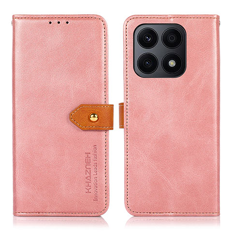 Handytasche Stand Schutzhülle Flip Leder Hülle N07P für Huawei Honor X8a 4G Rosa