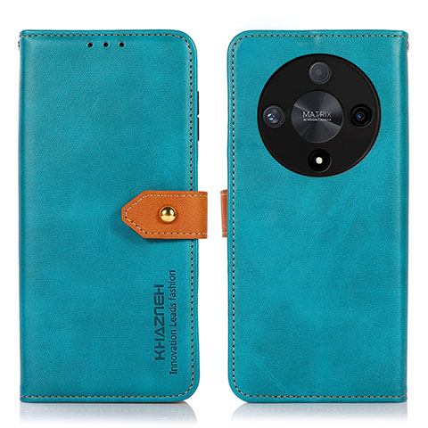 Handytasche Stand Schutzhülle Flip Leder Hülle N07P für Huawei Honor X9b 5G Cyan