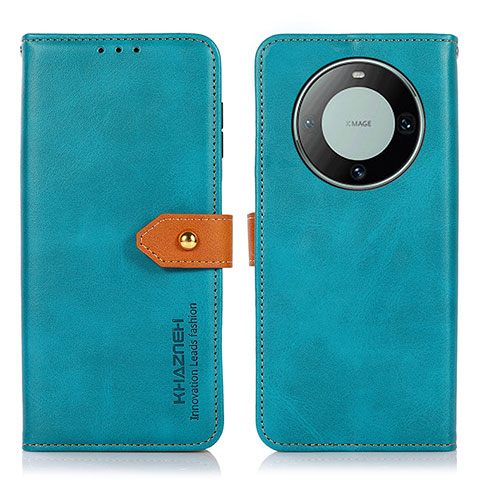 Handytasche Stand Schutzhülle Flip Leder Hülle N07P für Huawei Mate 60 Cyan