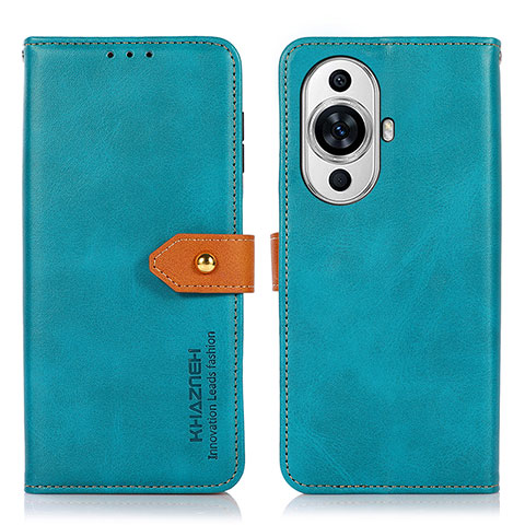 Handytasche Stand Schutzhülle Flip Leder Hülle N07P für Huawei Nova 11 Cyan