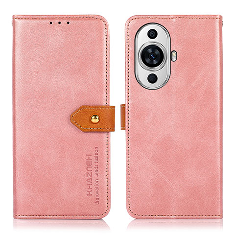 Handytasche Stand Schutzhülle Flip Leder Hülle N07P für Huawei Nova 11 Pro Rosa