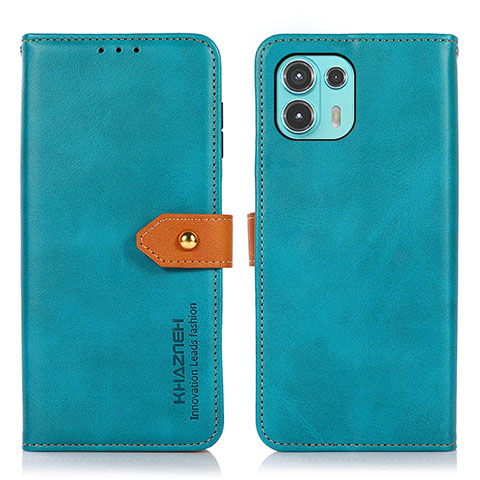 Handytasche Stand Schutzhülle Flip Leder Hülle N07P für Motorola Moto Edge 20 Lite 5G Cyan