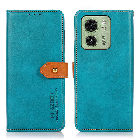 Handytasche Stand Schutzhülle Flip Leder Hülle N07P für Motorola Moto Edge (2023) 5G Cyan