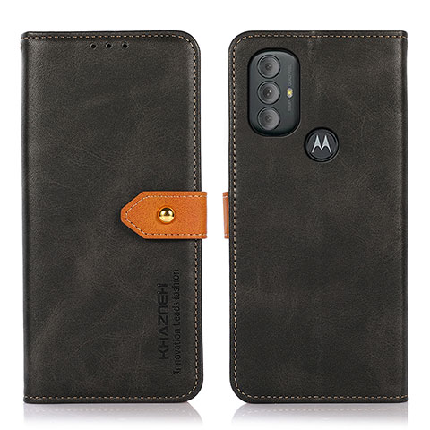 Handytasche Stand Schutzhülle Flip Leder Hülle N07P für Motorola Moto G Power (2022) Schwarz