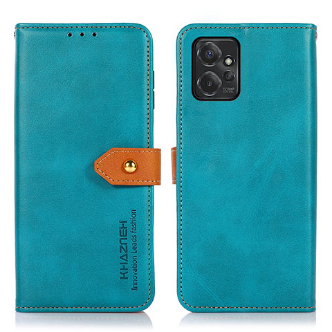 Handytasche Stand Schutzhülle Flip Leder Hülle N07P für Motorola Moto G Power 5G (2023) Cyan