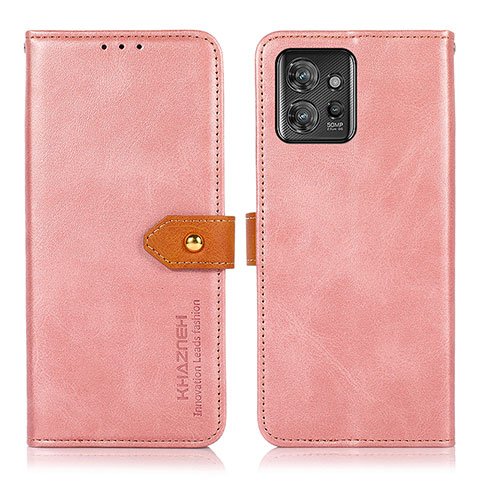 Handytasche Stand Schutzhülle Flip Leder Hülle N07P für Motorola ThinkPhone 5G Rosa