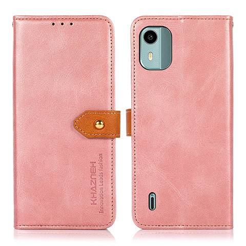 Handytasche Stand Schutzhülle Flip Leder Hülle N07P für Nokia C12 Plus Rosa