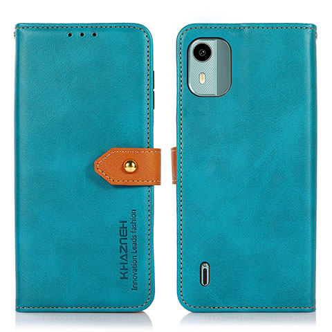 Handytasche Stand Schutzhülle Flip Leder Hülle N07P für Nokia C12 Pro Cyan