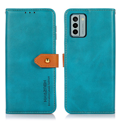 Handytasche Stand Schutzhülle Flip Leder Hülle N07P für Nokia G22 Cyan