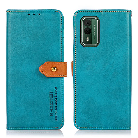 Handytasche Stand Schutzhülle Flip Leder Hülle N07P für Nokia XR21 Cyan